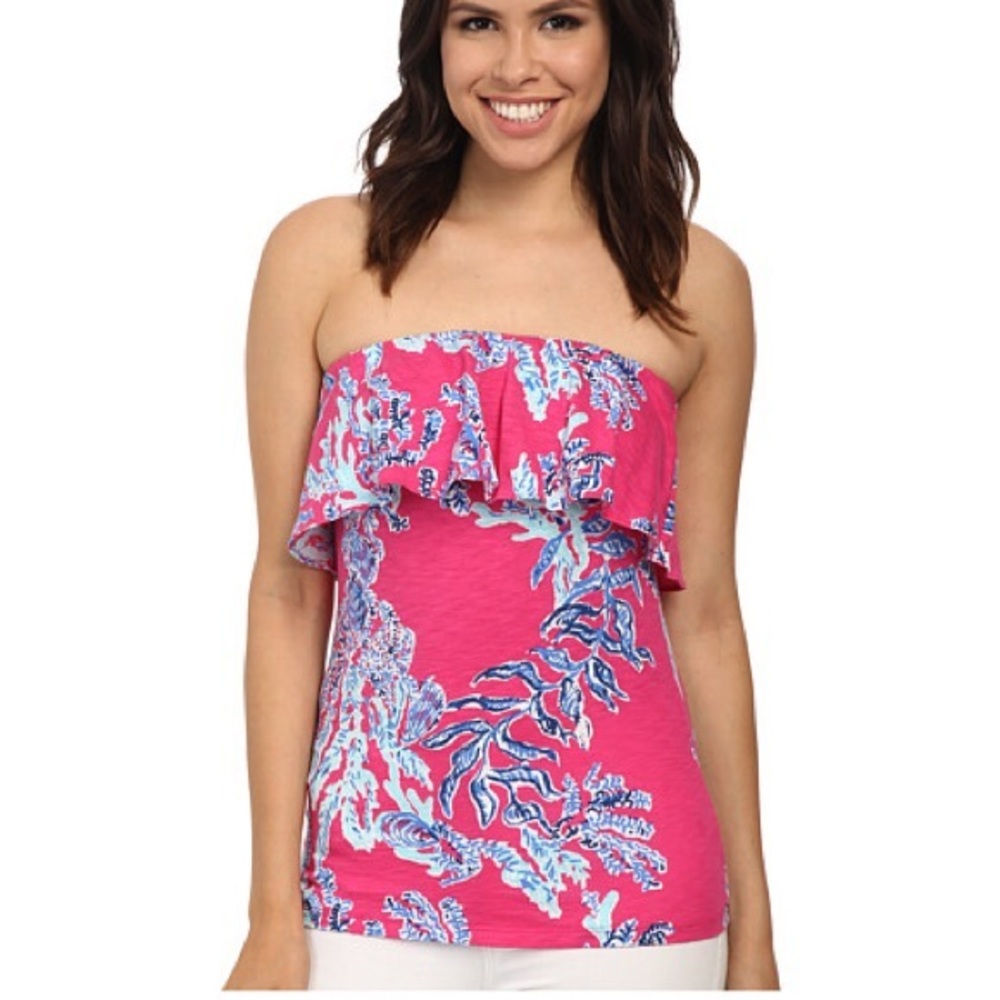 Lilly Pulitzer Wiley Ruffle Tube Top